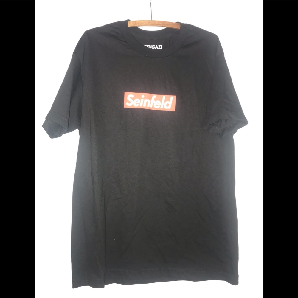 Seinfeld t shirt with red and white logo size L